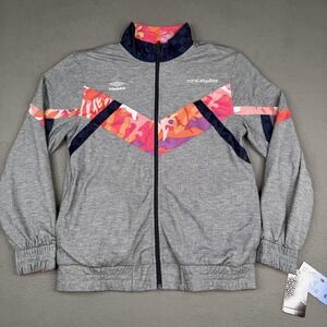 Umbro Coral Studios Jacket Mens Medium Gray Black Beauty Reversible Track